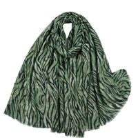 Bronzing Zebra Pattern Satin Printed Sunscreen Warm Shawl