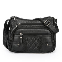 Women's Multi-pocket Soft Leather Shoulder Messenger Bag