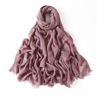 Women's Fashionable Thin Modal Monochrome Rayon Breathable Shawl Scarf