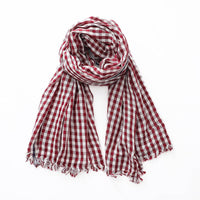 Plaid Scarf Men And Women Cotton Thin