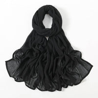 Solid Color Malay Indonesian Rayon Scarf Wide Brim Thin Modal Breathable