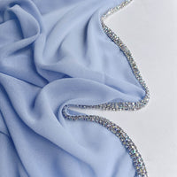 Light Diamond Chiffon Solid Color Women's Toe-covered Scarf
