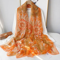 Fashionable Stylish Yourou Yarn Rose Scarf For Women