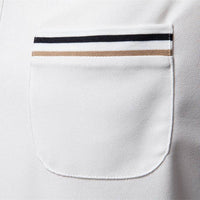 Short-sleeved Polo Shirt Striped Lapel Business Casual Top Men