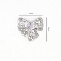 Bow Zircon Nail Ornament Zircon