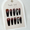 Hand-worn Nail Time Ashes Maillard Gradient Black Manicure
