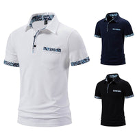 Men's Paisley Color Lapel Short-sleeved T-shirt