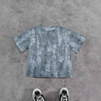 Women's Fashionable Loose All-match Personality Leaf Printed Short Sleeve