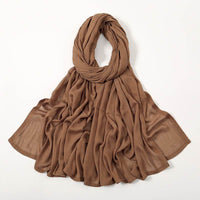 Solid Color Malay Indonesian Rayon Scarf Wide Brim Thin Modal Breathable