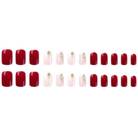 Christmas Jelly Glue Nail Sticker Wear Fake Nails