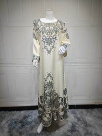 Muslim Robe Printed Dubai Women's Clothing Dress