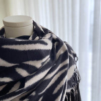 New Striped Printed Tassel Cashmere Shawl