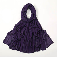 Solid Color Malay Indonesian Rayon Scarf Wide Brim Thin Modal Breathable