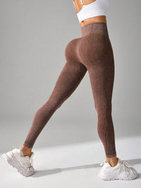 Nude Feel High Waist Hip Lifting And Belly Contracting Fitness Seamless Sports Pants