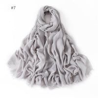 Women's Fashionable Thin Modal Monochrome Rayon Breathable Shawl Scarf