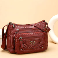 Women's Fashion Shoulder Large Capacity Multi-pocket Messenger Bag