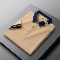 Men's Breathable Summer Lapel Short-sleeved T-shirt