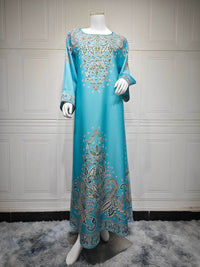 Muslim Robe Printed Dubai Women's Clothing Dress