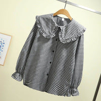 Long Sleeve Inner Wear Korean Loose Cotton Doll Collar Jacket