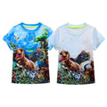 Children And Teens Dinosaur World Cartoon Boy T-shirt Short Sleeve