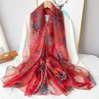 Fashionable Stylish Yourou Yarn Rose Scarf For Women