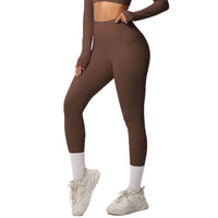 Solid Color Double-sided Brushed Tight Breathable Yoga Pants