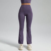 High Waist Hip Lift Yoga Bell-bottom Pants Nude Feel Fitness