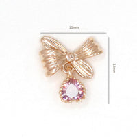 Bow Zircon Nail Ornament Zircon