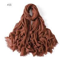 Women's Fashionable Thin Modal Monochrome Rayon Breathable Shawl Scarf