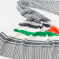 Flag Print Chiffon Scarf Arab Fashion Scarf Middle East Dubai Shawl