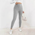 Solid Color High Waist Tight Cold-proof Warm Leggings Women's