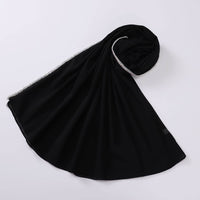 Bright Diamond Long-edged Malaysian Scarf Chiffon Scarf