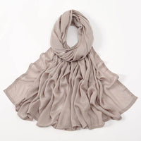 Solid Color Malay Indonesian Rayon Scarf Wide Brim Thin Modal Breathable