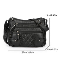 Women's Multi-pocket Soft Leather Shoulder Messenger Bag