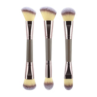 3 PCs Double-ended Makeup Brush Suit Soft Foundation Shading Brush Beauty Tools