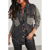 Women's European And American Fashion All-match Printed Long-sleeved Jacket