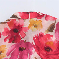 Fashion Street Hipster Lapel Flower Print Shirt