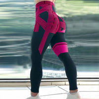 Multi-color Printed Women's Tight High Waist Trousers