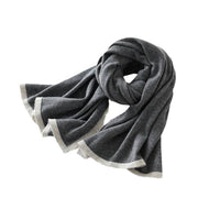 Universal Color Blocked Knitted Jacquard Western-style Cashmere Scarf