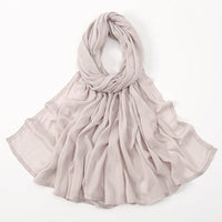 Solid Color Malay Indonesian Rayon Scarf Wide Brim Thin Modal Breathable