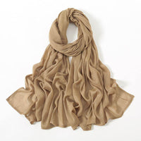 Solid Color Malay Indonesian Rayon Scarf Wide Brim Thin Modal Breathable