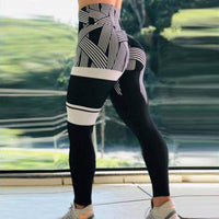 Multi-color Printed Women's Tight High Waist Trousers