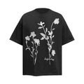Summer Floral-print Beaded Men's Loose Round Neck Short Sleeve