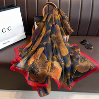 Thin Yourou Yarn Begonia Scarf Shawl