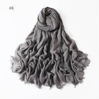 Women's Fashionable Thin Modal Monochrome Rayon Breathable Shawl Scarf