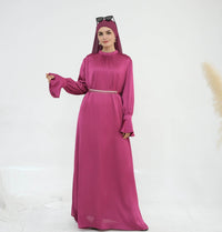 European And American Dubai Elegant Satin Dress