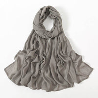Solid Color Malay Indonesian Rayon Scarf Wide Brim Thin Modal Breathable