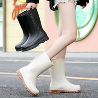 Fashion Middle Women's Non-slip Rain Boots