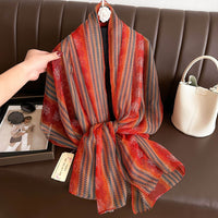 Thin Yourou Yarn Begonia Scarf Shawl