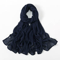 Solid Color Malay Indonesian Rayon Scarf Wide Brim Thin Modal Breathable